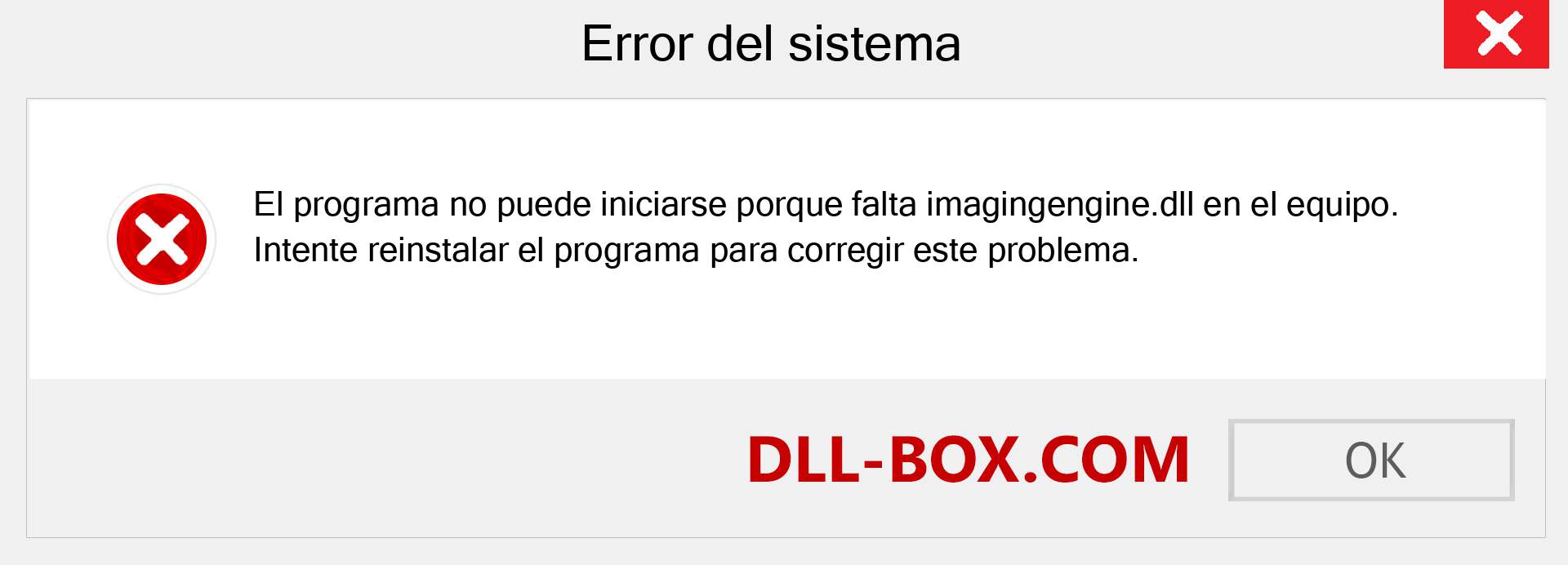 ¿Falta el archivo imagingengine.dll ?. Descargar para Windows 7, 8, 10 - Corregir imagingengine dll Missing Error en Windows, fotos, imágenes